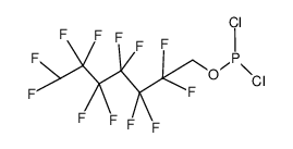 phosphorodichloridous acid 1H,1H,7H-dodecafluoro-heptyl ester结构式