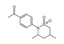 1-[4-(3,5-dimethyl-1,1-dioxo-[1,2]thiazinan-2-yl)-phenyl]-ethanone结构式