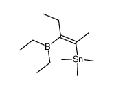 (E)-3-diethylboryl-2-trimethylstannyl-2-pentene结构式