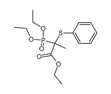 ethyl 2-(diethoxyphosphoryl)-2-(phenylthio)propanoate结构式