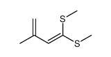 3-methyl-1,1-bis(methylsulfanyl)buta-1,3-diene结构式