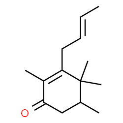 3-[(E)-2-Butenyl]-2,4,4,5-tetramethyl-2-cyclohexen-1-one structure