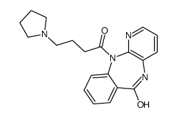 11-(4-pyrrolidin-1-ylbutanoyl)-5H-pyrido[2,3-b][1,4]benzodiazepin-6-one Structure