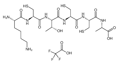 H-Lys-Cys-Thr-Cys-Cys-Ala-OH trifluoroacetate salt Structure