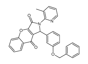 2-(3-methylpyridin-2-yl)-1-(3-phenylmethoxyphenyl)-1H-chromeno[2,3-c]pyrrole-3,9-dione Structure