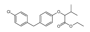 ethyl 2-[4-[(4-chlorophenyl)methyl]phenoxy]-3-methylbutanoate结构式