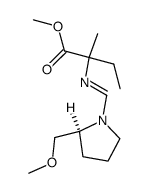 2-[(2S)-2-Methoxymethyl-1-pyrrolidinylmethyleneamino]-2-methylbutanoic acid, methyl ester Structure