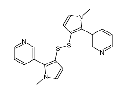 bis-1-methyl-2-(3-pyridyl)pyrrol-3-yl disulphide结构式