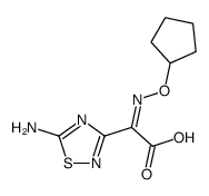 2-(5-amino-1,2,4-thiadiazol-3-yl)-2(Z)-cyclopentyloxyiminoacetic acid Structure