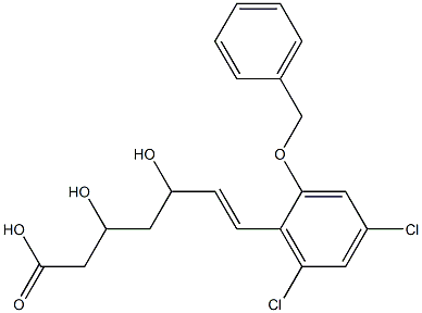 (E)-7-(2-(benzyloxy)-4,6-dichlorophenyl)-3,5-dihydroxyhept-6-enoic acid Structure