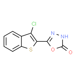 3-chloro-2-(2,3-dihydro-2-oxo-1,3,4-oxadiazol-5-yl)benzo(b)thiophene结构式