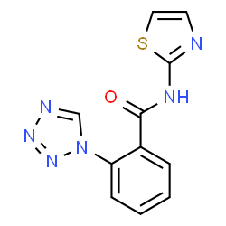 2-(1H-Tetrazol-1-yl)-N-(1,3-thiazol-2-yl)benzamide结构式