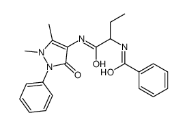 N-[1-[(1,5-dimethyl-3-oxo-2-phenylpyrazol-4-yl)amino]-1-oxobutan-2-yl]benzamide Structure