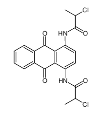 1,4-bis(2-chloropropionamido)-9,10-anthracenedione Structure