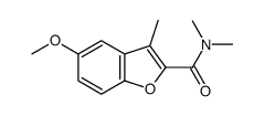 2-Benzofurancarboxamide, 5-methoxy-N,N,3-trimethyl-结构式