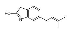 6-(3-methylbut-2-enyl)-1,3-dihydroindol-2-one Structure