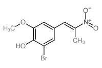 2-bromo-6-methoxy-4-(2-nitroprop-1-enyl)phenol结构式