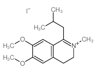 6,7-dimethoxy-2-methyl-1-(2-methylpropyl)-3,4-dihydroisoquinoline结构式