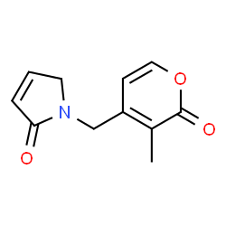 2H-Pyrrol-2-one,1,5-dihydro-1-[(3-methyl-2-oxo-2H-pyran-4-yl)methyl]-(9CI)结构式