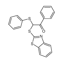 2-(benzo[d]thiazol-2-ylthio)-1-phenyl-2-(phenylthio)ethan-1-one结构式