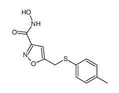 N-hydroxy-5-[(4-methylphenyl)sulfanylmethyl]-1,2-oxazole-3-carboxamide结构式