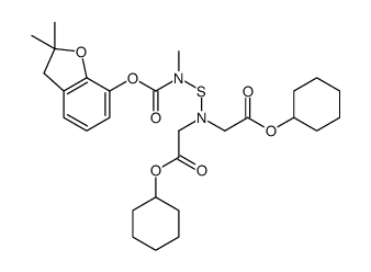 cyclohexyl 2-[cyclohexyloxycarbonylmethyl-[(2,2-dimethyl-3H-benzofuran-7-yl)oxycarbonyl-methyl-amino]sulfanyl-amino]acetate Structure