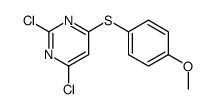 2,4-dichloro-6-(4-methoxyphenyl)sulfanylpyrimidine结构式