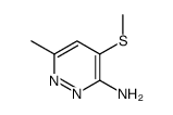 6-methyl-4-methylsulfanylpyridazin-3-amine结构式