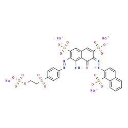 tetrasodium 4-amino-5-hydroxy-6-[(1-sulphonato-2-naphthyl)azo]-3-[[4-[[2-(sulphonatooxy)ethyl]sulphonyl]phenyl]azo]naphthalene-2,7-disulphonate结构式