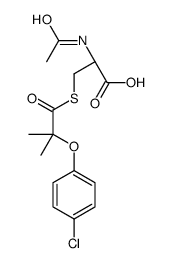 (2R)-2-acetamido-3-[2-(4-chlorophenoxy)-2-methyl-propanoyl]sulfanyl-pr opanoic acid结构式