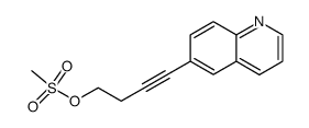 4-(quinolin-6-yl)-3-butynyl methanesulfonate Structure