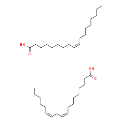 (9Z,12Z)-octadeca-9,12-dienoic acid, (Z)-octadec-9-enoic acid Structure