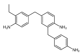 4-[(4-amino-3-ethylphenyl)methyl]-2-[(4-aminophenyl)methyl]aniline structure