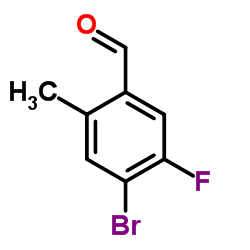 4-Bromo-5-fluoro-2-methylbenzaldehyde structure