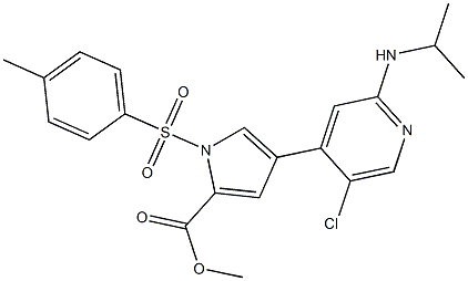 methyl 4-(5-chloro-2-(isopropylamino)pyridin-4-yl)-1-tosyl-1H-pyrrole-2-carboxylate Structure