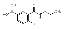 4-氯-3-(正丙基氨基羰基)苯基硼酸结构式
