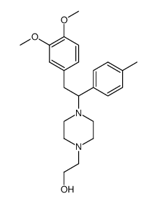 1-(2-(3,4-dimethoxyphenyl)-1-(4-tolyl)ethyl)-4-(2-hydroxyethyl)piperazine结构式