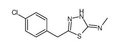 5-[(4-chlorophenyl)methyl]-N-methyl-1,3,4-thiadiazol-2-amine结构式