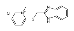 2-[(1-methylpyridin-1-ium-2-yl)sulfanylmethyl]-1H-benzimidazole,chloride Structure