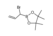 2-(1-bromo-2-propenyl)-4,4,5,5-tetramethyl-1,3,2-dioxaborolane结构式