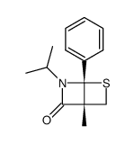 (1R,4S)-6-Isopropyl-4-methyl-1-phenyl-2-thia-6-aza-bicyclo[2.2.0]hexan-5-one结构式