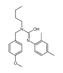 1-butyl-3-(2,4-dimethylphenyl)-1-[(4-methoxyphenyl)methyl]urea结构式