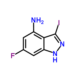 4-AMINO-6-FLUORO-3-IODO (1H)INDAZOLE structure