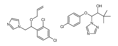 1-(4-chlorophenoxy)-3,3-dimethyl-1-(1,2,4-triazol-1-yl)butan-2-ol,1-[2-(2,4-dichlorophenyl)-2-prop-2-enoxyethyl]imidazole Structure