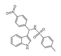 (S)-N-((1H-indol-3-yl)(4-nitrophenyl)methyl)-4-methylbenzenesulfonamide结构式