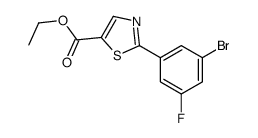 ethyl 2-(3-bromo-5-fluorophenyl)-1,3-thiazole-5-carboxylate结构式