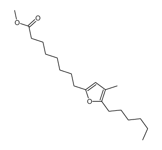 methyl 8-(5-hexyl-4-methylfuran-2-yl)octanoate结构式