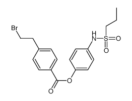 [4-(propylsulfonylamino)phenyl] 4-(2-bromoethyl)benzoate结构式