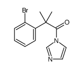 2-(2-bromophenyl)-1-imidazol-1-yl-2-methylpropan-1-one结构式
