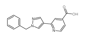 2-(1-Benzyl-1H-pyrazol-4-yl)-isonicotinic acid structure